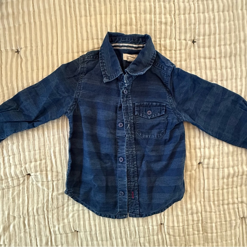 Peek Indigo Striped Button-Down Shirt